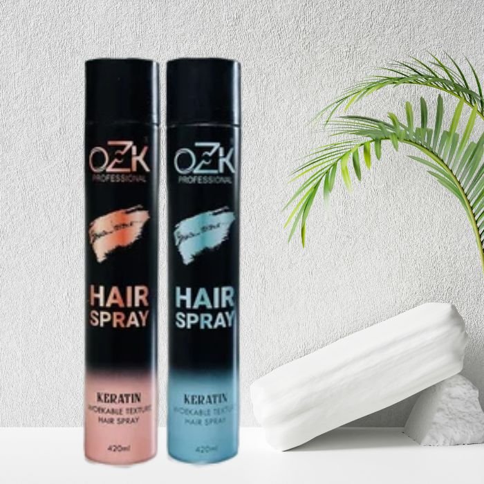 Premium OZK Professional Keratin Hair Spray – 420ml - Image 4