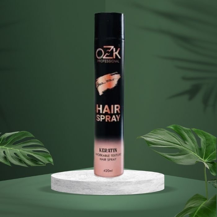 Premium OZK Professional Keratin Hair Spray – 420ml - Image 2