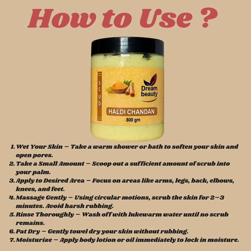 Haldi Chandan Herbal Body Scrub - 800gm - Image 2