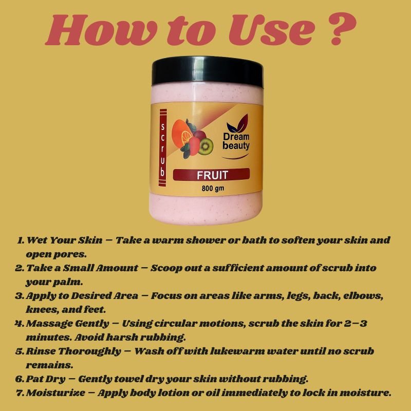 Herbal & Fruit Body Scrub - 800gm - Image 3