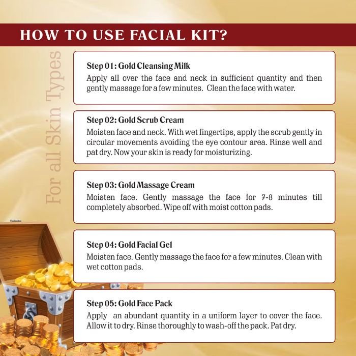 Fayseena Gold Facial Glow Kit - 500 Gm - Image 4