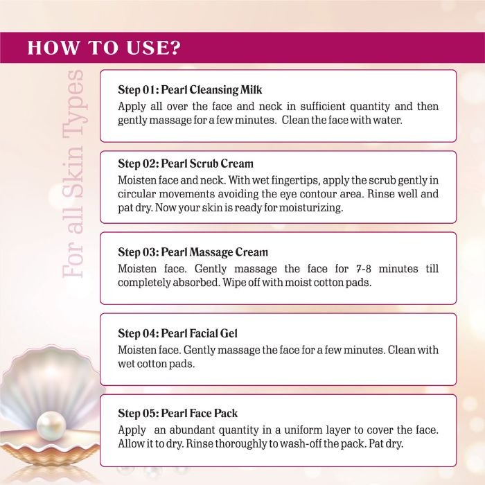 Fayseena Pearl Facial Glow Kit - 500 Gm - Image 3