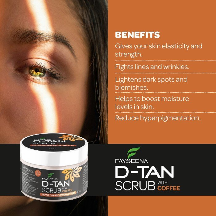 Fayseena D-Tan Scrub Face Pack with Coffee – 100g - Image 3
