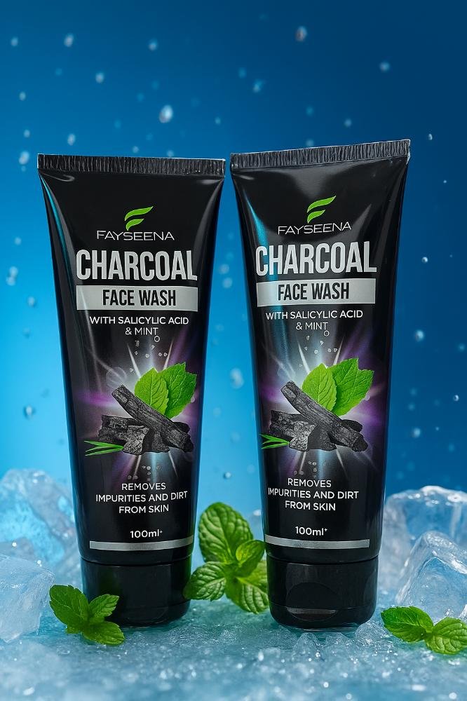 Fayseena Charcoal Face Wash 100 ml (Pack of 2) - Image 2