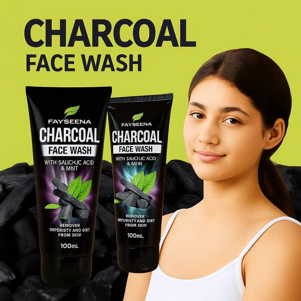 Fayseena Charcoal Face Wash 100 ml (Pack of 2) - Image 4