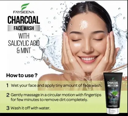 Fayseena Charcoal Face Wash 100 ml (Pack of 2) - Image 5