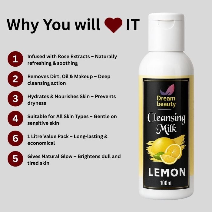 Lemon Cleansing Milk - Pack of 2 (100ml Each) - Image 3