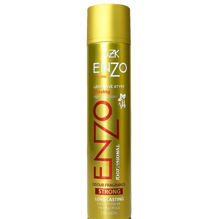 OZK Enzo Professional Strong Hold Hair Spray – 420ml - Image 2