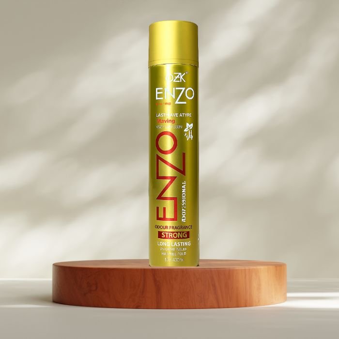 OZK Enzo Professional Strong Hold Hair Spray – 420ml - Image 3