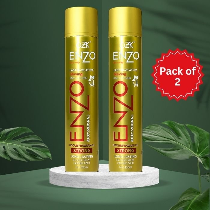 OZK Enzo Professional Strong Hold Hair Spray – Pack of 2 - Image 2