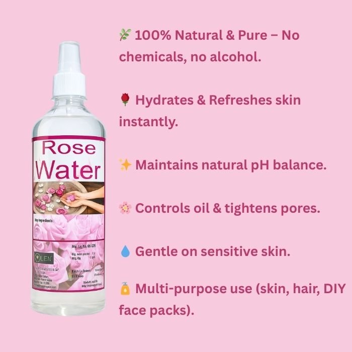 Pure Rose Water – Natural Skin Toner & Freshener (1000ml) - Image 4