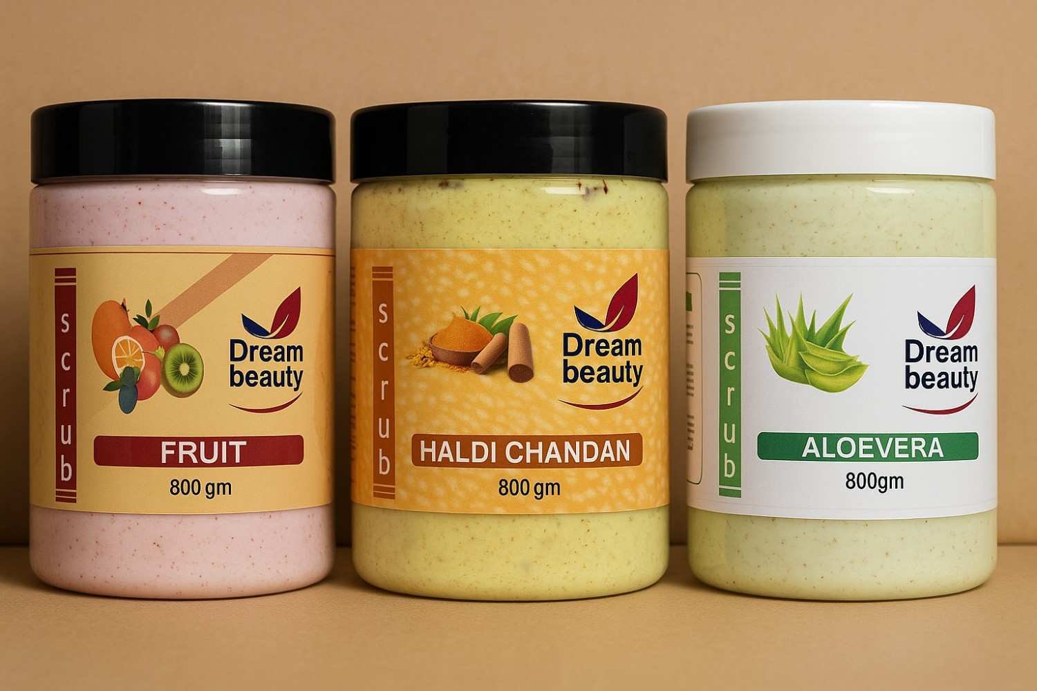 Haldi Chandan Herbal Body Scrub - 800gm - Image 4