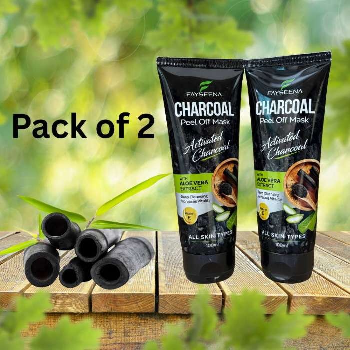 Fayseena Charcoal Peel Off Mask 100 ml (Pack of 2) - Image 2