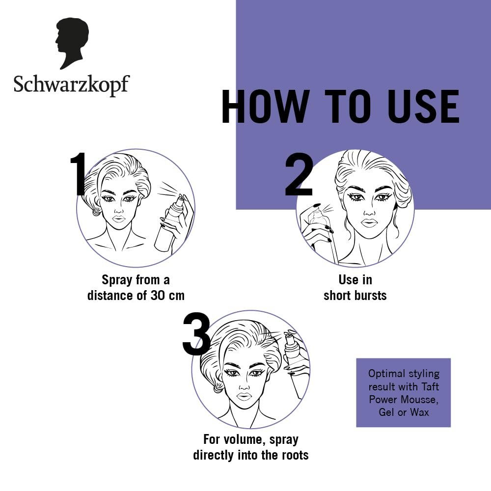 Schwarzkopf Taft Ultimate Hair Spray – 250ml - Image 4