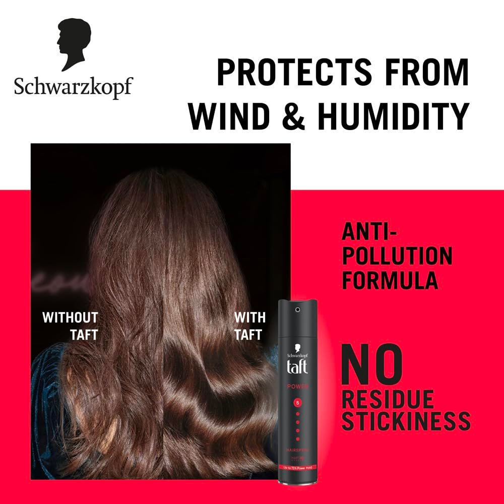 TAFT Schwarzkopf Power Hair Spray - 250Ml - Image 3